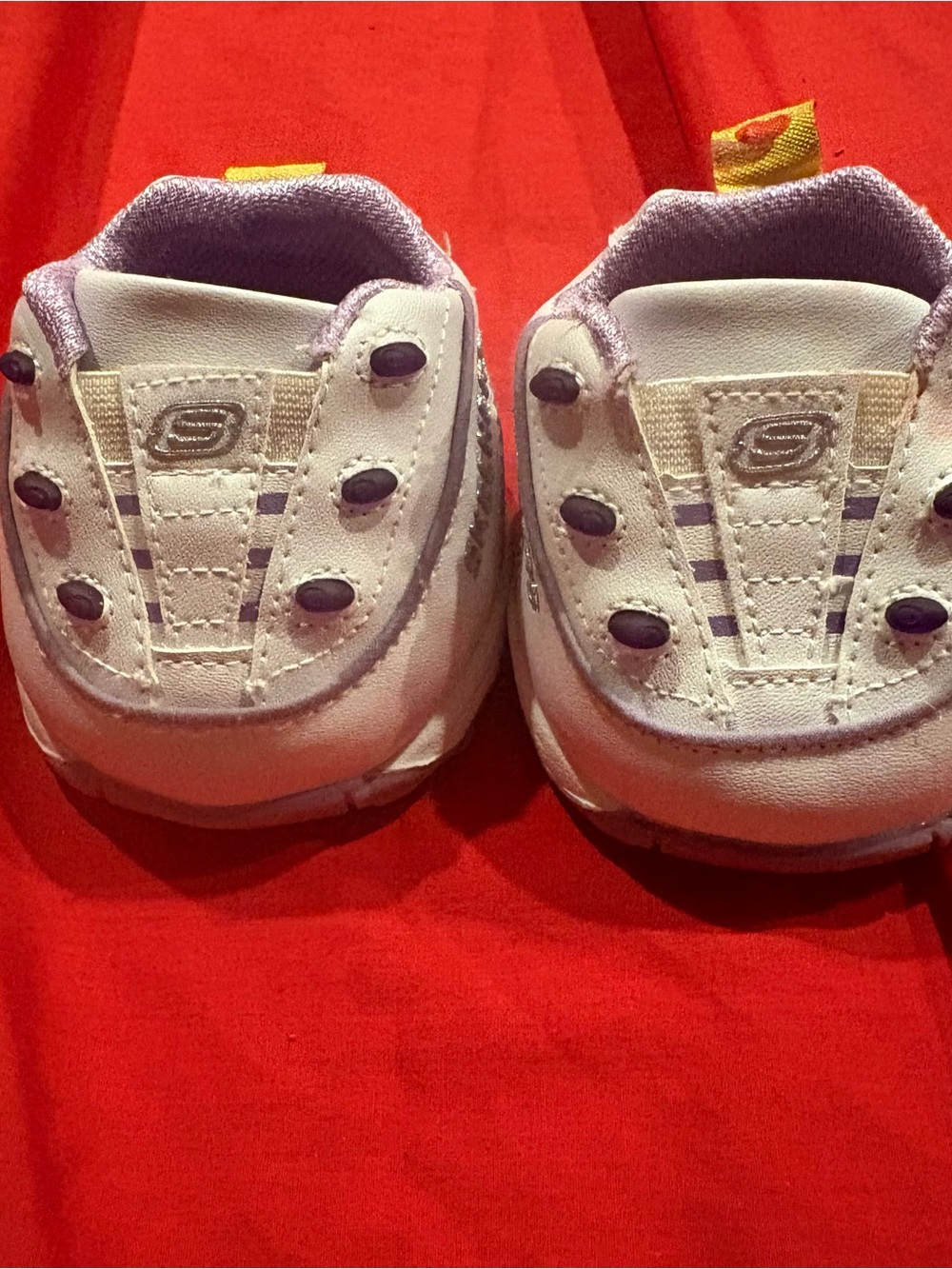 Build A Bear White Purple Light Up Twinkle Sketchers Sneakers Tennis Teddy Shoe